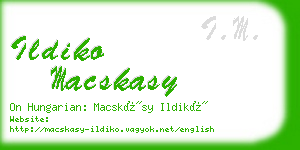 ildiko macskasy business card